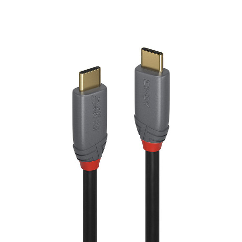 0.5m USB 3.2 Type C to C Cable, 20Gbps, 5A, PD, Anthra Line