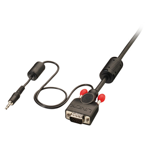 Lindy VGA & Audio Cable M/M, black, 1m