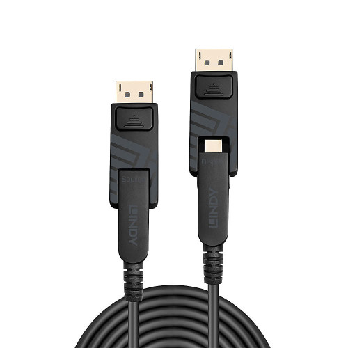 10m Fibre Optic Hybrid Mini DisplayPort 1.4 Cable with Detachable DP Connectors