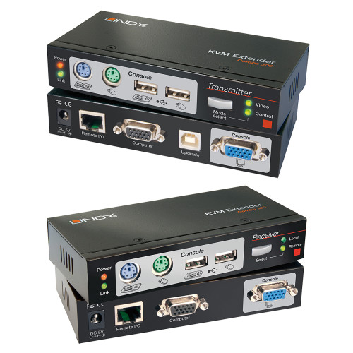 Lindy Cat.5 KVM Extender Combo 300with KVM Switches