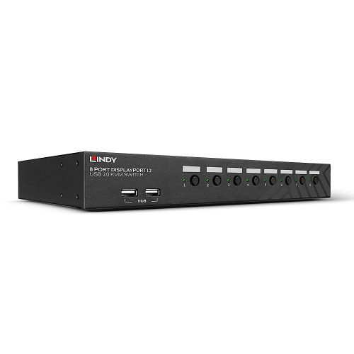 8 Port DisplayPort 1.2, USB 2.0 and Audio KVM Switch