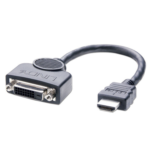 Lindy HDMI/DVI-D adapt.cable 0,2mM/F