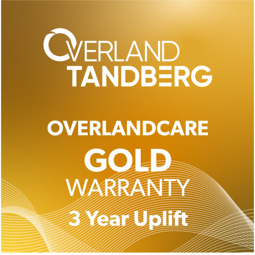 Overland-Tandberg OverlandCare Gold Warranty Coverage, 3 year uplift, NEOxl 80 Base (support coverage includes: base module + up to 6 drives)