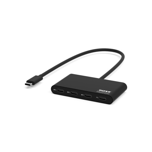 Port Designs 900147 interface hub USB Type-C 5000 Mbit/s Black