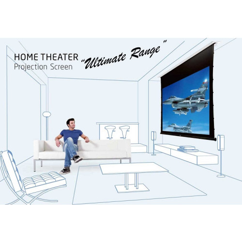 SETC270WSF-ATR In-Ceiling Projection Screen - Tab Tensioned 2.7m 16:9