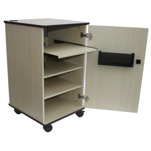 STRV102L Mobile AV Trolley (Light Wood)