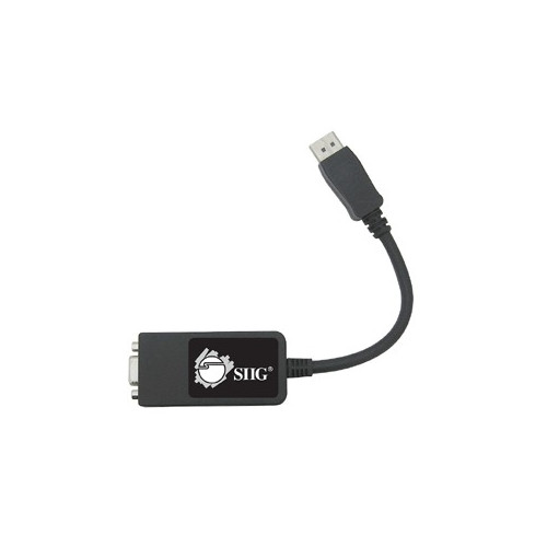 Siig CB-DP0082-S1 video cable adapter 0.24 m VGA (D-Sub) DisplayPort Black