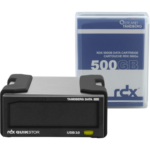 O-T RDX External drive kit with 500GB HDD, black, USB3+