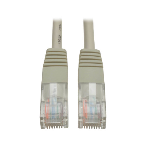 Tripp Lite N002-001-GY Cat5e 350 MHz Molded (UTP) Ethernet Cable (RJ45 M/M), PoE - Gray, 1 ft. (0.31 m)