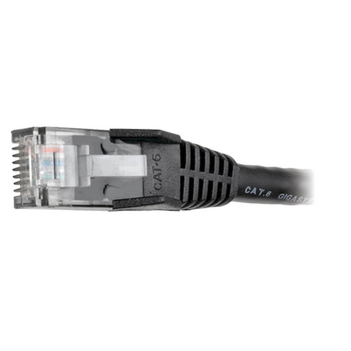 Tripp Lite N201-007-BK Cat6 Gigabit Snagless Molded (UTP) Ethernet Cable (RJ45 M/M), PoE, Black, 7 ft. (2.13 m)