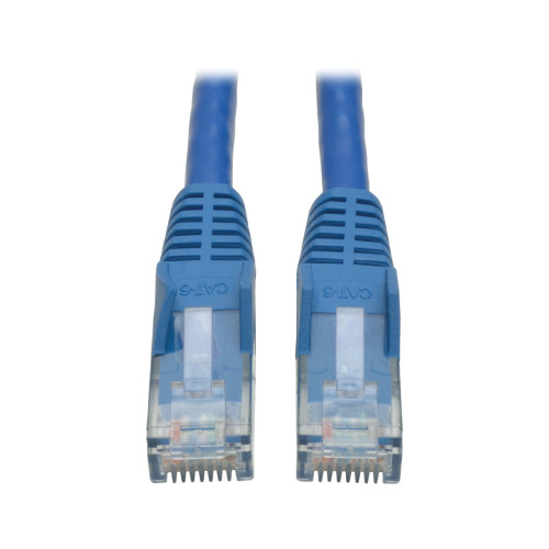 Tripp Lite N201-008-BL Cat6 Gigabit Snagless Molded (UTP) Ethernet Cable (RJ45 M/M), PoE, Blue, 8 ft. (2.43 m)