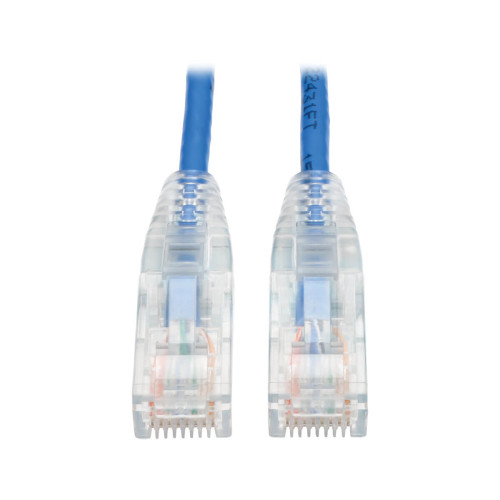 Tripp Lite N201-S03-BL Cat6 Gigabit Snagless Slim UTP Ethernet Cable (RJ45 M/M), PoE, Blue, 3 ft. (0.91 m)