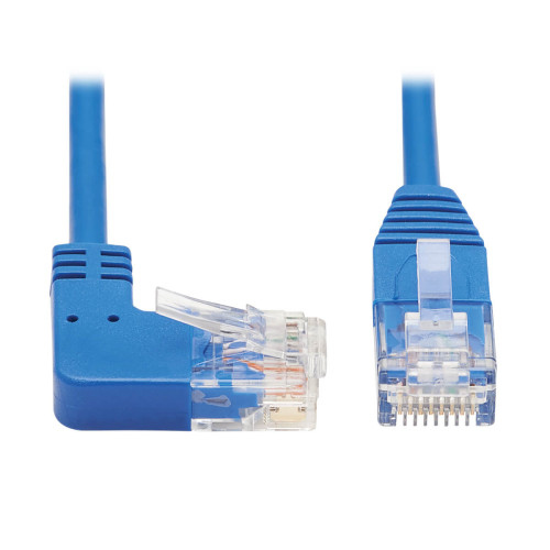 Tripp Lite N204-S07-BL-RA Right-Angle Cat6 Gigabit Molded Slim UTP Ethernet Cable (RJ45 Right-Angle M to RJ45 M), Blue, 7 ft. (2.13 m)