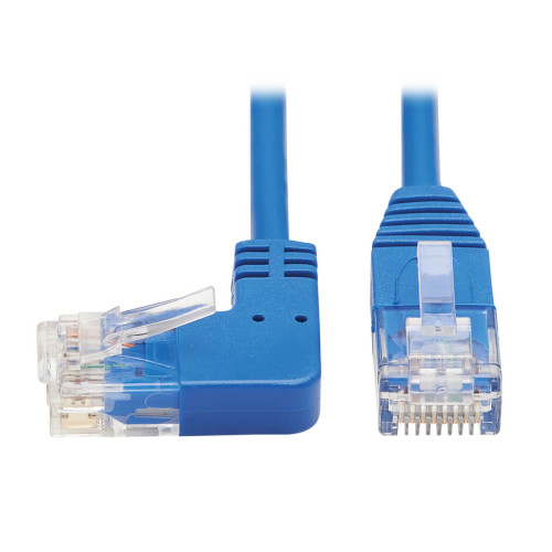 Tripp Lite N204-S10-BL-LA Left-Angle Cat6 Gigabit Molded Slim UTP Ethernet Cable (RJ45 Left-Angle M to RJ45 M), Blue, 10 ft. (3.05 m)