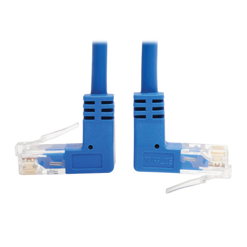 Tripp Lite N204-S10-BL-UD Up/Down-Angle Cat6 Gigabit Molded Slim UTP Ethernet Cable (RJ45 Up-Angle M to RJ45 Down-Angle M), Blue, 10 ft. (3.05 m)