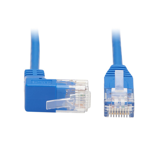 Tripp Lite N204-S10-BL-UP Up-Angle Cat6 Gigabit Molded Slim UTP Ethernet Cable (RJ45 Right-Angle Up M to RJ45 M), Blue, 10 ft. (3.05 m)