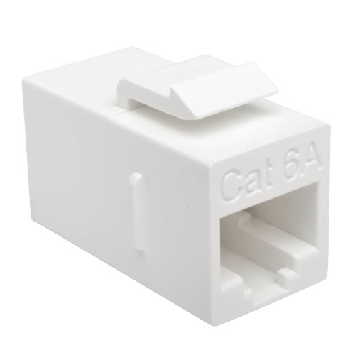 Tripp Lite N235-001-6A Cat6a Straight-Through Modular In-Line Snap-In Coupler, (RJ45 F/F), TAA