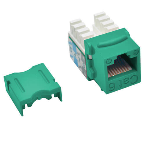 Tripp Lite N238-001-GN Cat6/Cat5e 110 Style Punch Down Keystone Jack - Green, TAA