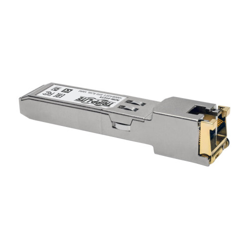 Tripp Lite N286-01GTX Cisco-Compatible GLC-T SFP Mini Transceiver, 1000Base-TX Copper RJ45, Cat5e, Cat6, 328.08 ft. (100 m)