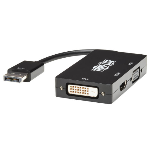 Tripp Lite P136-06N-HDV4K6 DisplayPort to VGA/DVI/HDMI All-in-One Converter Adapter - 4K 60 Hz HDMI, DP 1.2