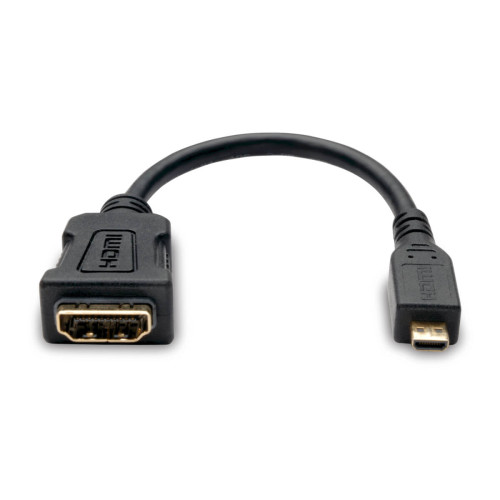 Tripp Lite P142-06N-MICRO Micro HDMI to HDMI Adapter for Ultrabook/Laptop/Desktop PC - (Type D M/F), 6 in. (15.2 cm)