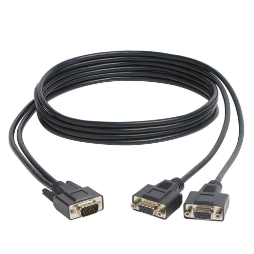 Tripp Lite P516-006-HR High Resolution VGA Monitor Y Splitter Cable (HD15 M to 2x HD15 F), 6 ft. (1.83 m)