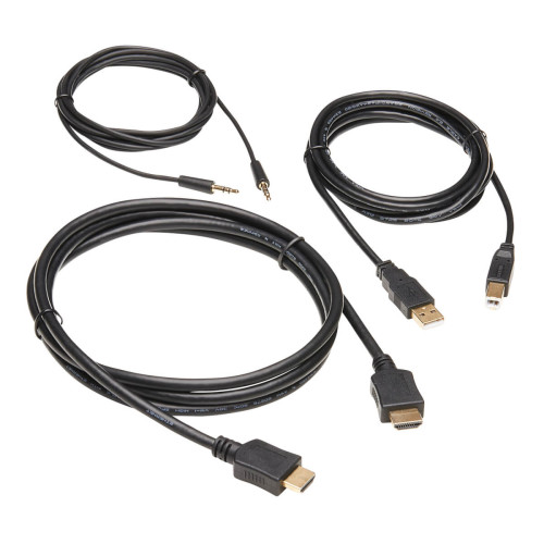 Tripp Lite P782-006-HA HDMI KVM Cable Kit - 4K HDMI, USB 2.0, 3.5 mm Audio (M/M), Black, 6 ft. (1.83 m)