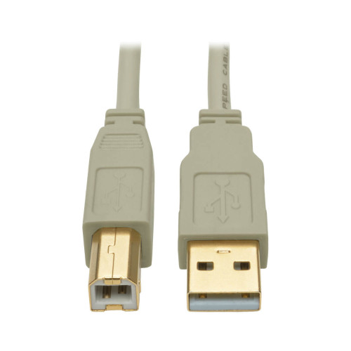 Tripp Lite U022-010-BE USB 2.0 A to B Cable (M/M), Beige, 10 ft. (3.05 m)