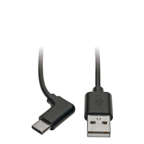 Tripp Lite U038-003-CRA USB-A to USB-C Cable, Right-Angle USB-C, USB 2.0, (M/M), 3 ft. (0.91 m)