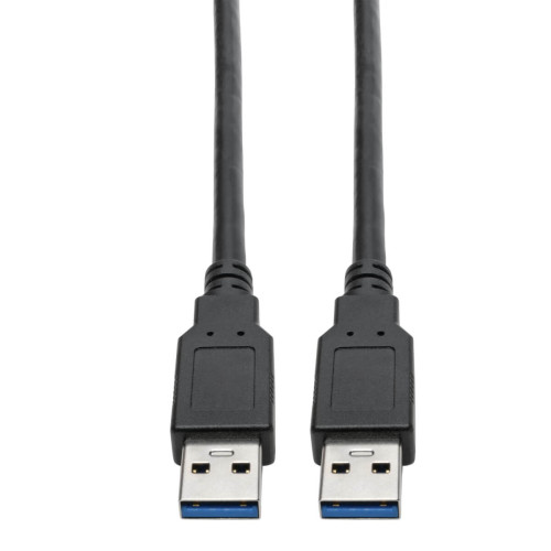 Tripp Lite U325-006 USB 3.0 SuperSpeed A to A Cable for USB 3.0 All-in-One Keystone/Panel Mount Couplers (M/M), Black, 6 ft. (1.8 m)