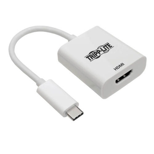 Tripp Lite U444-06N-HD4K6W USB-C to HDMI Adapter (M/F) - 4K 60 Hz, HDCP 2.2, White