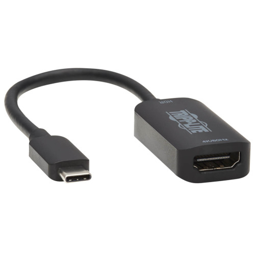 Tripp Lite U444-06N-HDR-B USB-C to HDMI Active Adapter Cable (M/F), 4K 60 Hz, HDR, 4:4:4, DP 1.2 Alt Mode, HDCP 2.2, Black, 6 in. (15.2 cm)