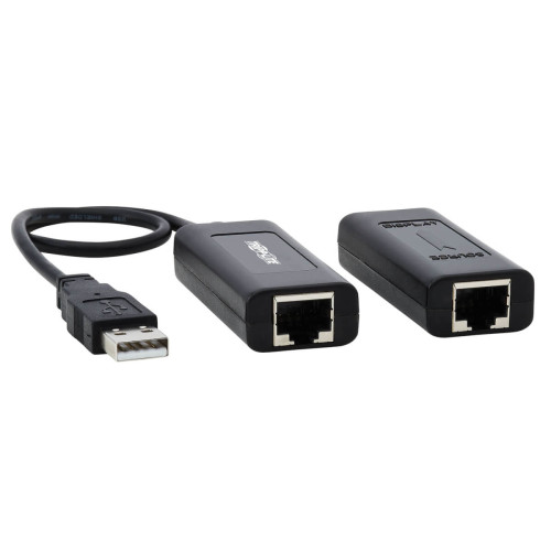 Tripp Lite B203-101-POC 1-Port USB over Cat5/Cat6 Extender Kit with Power over Cable - USB 2.0, Up to 164.04 ft. (50M), Black