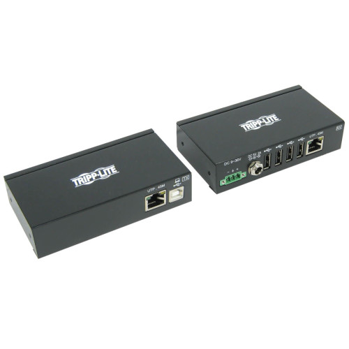 Tripp Lite B203-104-IND 4-Port Industrial USB over Cat6 Extender, ESD Protection, PoC - USB 2.0, Mountable, 150 ft. (45.72 m), TAA