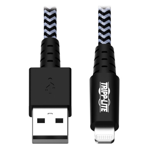 Tripp Lite M100-003-HD Heavy-Duty USB-A to Lightning Sync/Charge Cable, MFi Certified - M/M, USB 2.0, 3 ft. (0.91 m)