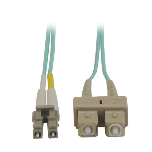 Tripp Lite N816-02M 10Gb Duplex Multimode 50/125 OM3 LSZH Fiber Patch Cable (LC/SC) - Aqua, 2M (6 ft.)