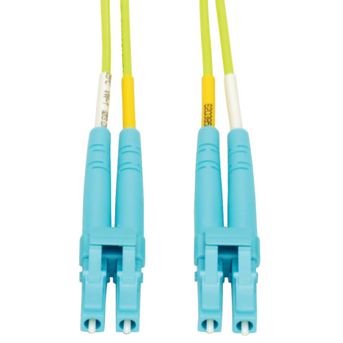 Tripp Lite N820-02M-OM5 100G Duplex Multimode 50/125 OM5 LSZH Fiber Optic Cable (LC/LC), Lime Green, 2 m