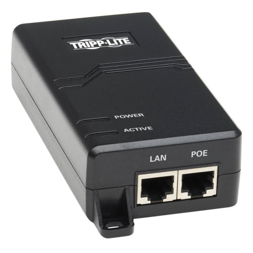 Tripp Lite Gigabit PoE+ Midspan Active Injector - IEEE 802.3at/802.3af, 30W, 1 Port