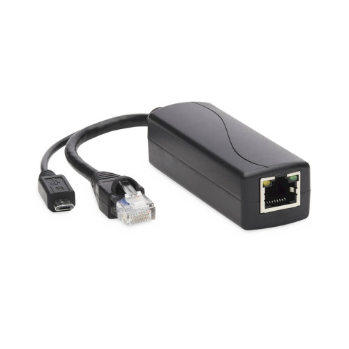 Tripp Lite NPOE-SPL-G-5VMU PoE to USB Micro-B and RJ45 Active Splitter - 802.af, 48V to 5V 1A, Up to 328.08 ft. (100 m)