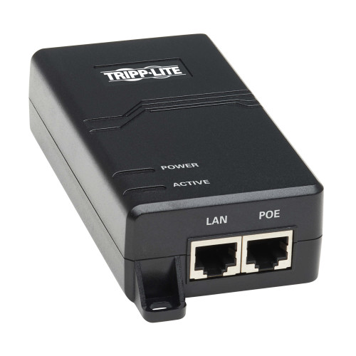 Tripp Lite NPOE-30W-1G-INT Gigabit PoE+ Midspan Active Injector - IEEE 802.3at/802.3af, 30W, 1 Port, International Power Cords