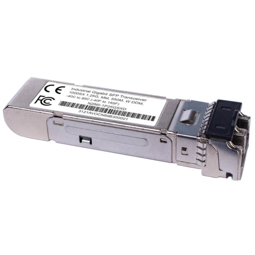 Industrial Gigabit SFP Transceiver - 1000Base-SX, Multimode, LC Duplex, DDM, -40° to 85°C, 550 m (1,804 ft.)