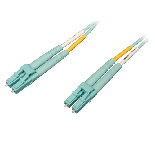 10Gb/100Gb Duplex Multimode 50/125 OM4 LSZH Fiber Patch Cable (LC/LC) - Aqua, 5M (16 ft.)