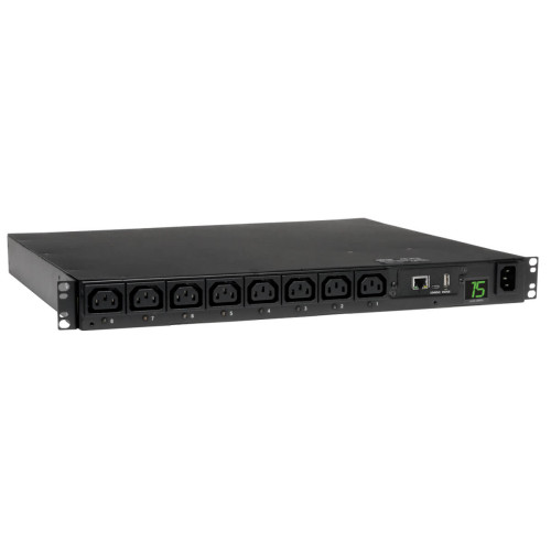 2.5kW Single-Phase 208/230V Switched PDU - LX Platform, 8 C13 Outlets, C14 Input 2m Cord, 1U Rack-Mount, TAA