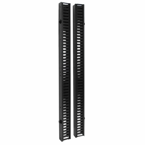 Tripp Lite SRCABLEDUCTVRT SmartRack 6 ft. (1.83 m) Vertical Cable Manager - Double finger duct with cover & toolless mounting