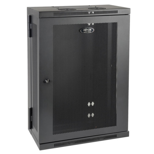 Tripp Lite SRW18US13 SmartRack 18U Low-Profile Patch-Depth Wall-Mount Half-Height Rack Enclosure, Hinged Back