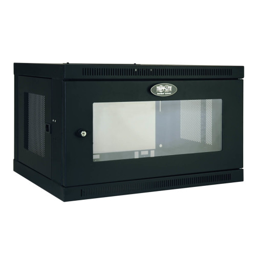 Tripp Lite SRW6UG SmartRack 6U Low-Profile Switch-Depth Wall-Mount Mini Rack Enclosure with Clear Acrylic Window