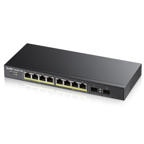 Zyxel GS1900-10HP Managed L2 Gigabit Ethernet (10/100/1000) Power over Ethernet (PoE) 1U Black