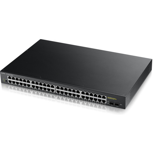 Zyxel GS1900-48HP Managed L2 Gigabit Ethernet (10/100/1000) Power over Ethernet (PoE) 1U Black