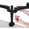 BT7374/B Twin Flat Screen Desk Mount with Double Arms